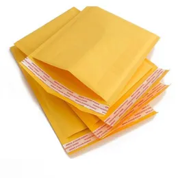 100 szt. Żółte bąbelkowe torby mailery złota papier papierowa worka na kopertę