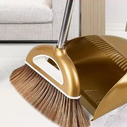 Hand Push Sweepers Practical Broom Suit European Foldable Combination Soft Hair Multifunction Household Dustless Dustpan Cleaning Set 230613