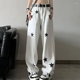 Men's Pants Fashion Casual Y2k Streetwear Jeans Vintage Star Graphic Wide Leg Baggy Straight High Street Unisex Male Pantalones