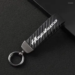 Keychains Fashion Motorcycle Carbon Fiber Leather Rope Keychain Key Ring For SUZUKI GSX1300R HAYABUSA GSX 1300R GSX1300 Miri2273932869