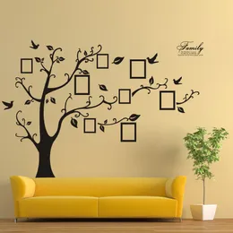 Große 250*180cm/99*71in Schwarz 3D DIY Foto Baum PVC Wand Aufkleber/Kleber Familie wand Aufkleber Wandbild Kunst Wohnkultur