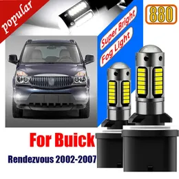 New 2Pcs Auto H27 880 Car Canbus Error Free LED Front Fog Light Bulbs Lamp DC12V For Buick Rendezvous 2002 2003 2004 2005 2006 2007