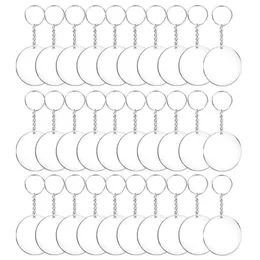 487296pcs Acrylic Transparent Circle Discs Set Key Chains Clear Round Acrylic Keychain Blanks Keychain for DIY Transparent12784312317S