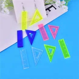 Charms Cute Triangle Rer Arcylic Back To School Pendant For Diy Earring Keychain Jewelry Making Drop Delivery Smtme
