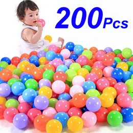 Balon 100/150/200pcs açık spor topu renkli yumuşak su havuzu okyanus dalgası topu bebek çocuklar komik oyuncaklar çevre dostu stres hava topu 230613
