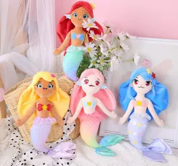 أزياء Kawaii Mermaid Lil Plush Toy PP Cotton Cartoon Cartoon Plush Doll Festival Pillow Toy Kids