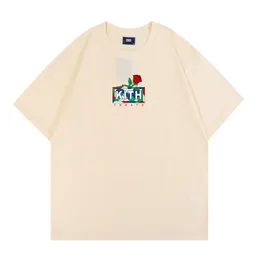 Camiseta kith kith kith floral clássico caixa de homens camisetas camisetas camisetas camisetas para homens 100%algodão kith tom jerry tshirts