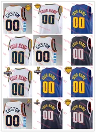 Allen Iverson 2023 Champions Camisa de basquete masculina costurada personalizada para jovens 55 Dikembe Mutombo 12 Fat Lever 22 Zeke Nnaji 50 Kentavious Caldwell-Pope Jerseys
