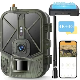 كاميرات الصيد 4G Cloud Service Camera 10000mah Lithium Battery Ultralong Standby Wildlife Observation 4K36MP HD Online View 230613