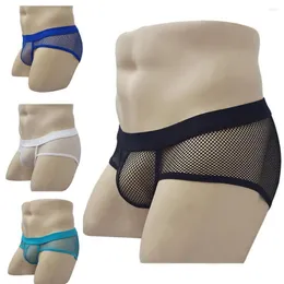 Cueca Soutong Mesh Masculina Poliéster Cintura Elástica Cueca Boxer Para CasaSexy Ropa Interior Sexi Para Hombre Hombres