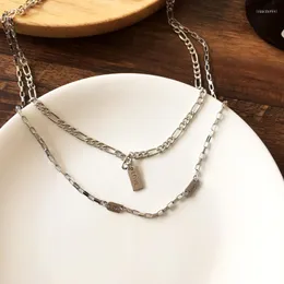 Chains 2023 2 Packs Of Creative Fashion Trend Letter Tag Necklace Temperament Simple Stacking Design LOVE Sweater Necklaces