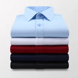 Мужские повседневные рубашки Browon 6 Цветная летняя рубашка для рубашки хлопка хлопка бизнес тонкая сплошная формальная одежда 230614