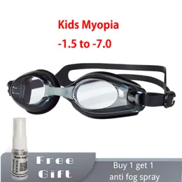 Goggles Çocuk Reçeteli Miyopya Yüzme Gözlükleri Erkekler için 4-14 Yaş Arası Kızlar Yaklaşık Boz Anti Püskürtme Gözlükleri Gözlük 230613