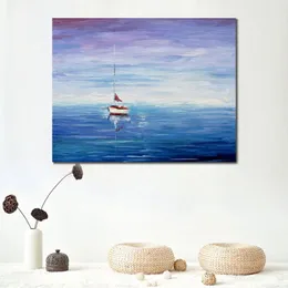 Vibrant Street Art on Canvas Calm Beauty Handmade Contemporary Oil Painting for Living Room Wall