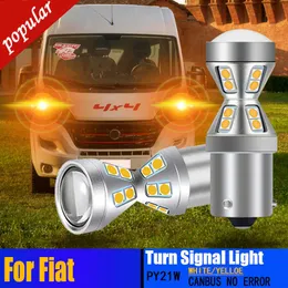 Nya 2st LED -fronten Turn Signal glödlampa billampor canbus fel gratis py21w 7507 bau15s för fiat croma ducato idé panda punto siena
