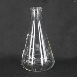 1000 ml smal halsborosilikat glas konisk erlenmeyer kolv för kemi laboratorium
