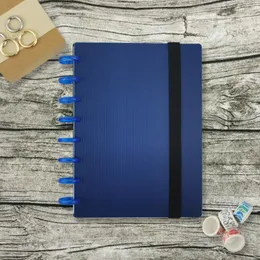 Bule Loose Leaf Notebook 간결한 스타일 메모장 문구 플래너 학생을위한 종이 쓰기 종이 학교 사무용품