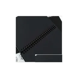 Блокноты черная карта книга A4 120 страниц бумаги внутренней страницы катушка граффити A3 PO Альбом DIY Sketchbook Notebook Drop Droder School Dhgs7