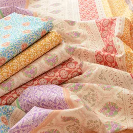 Tkanina Czysta bawełniana tkanina ręcznie robione majsterkowanie do Sew Ethnic Style Floral Oddychający Dobra Absorpcja wilgoci miękka na metry 230613
