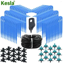 معدات الري Kesla 30m 3/5mm 1/8 '' خرطوم حديقة السهم تقشير مجموعات 2L/4L/8L 4-way نظام الري لتبناء الدفيئة