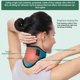 Huvudmassager nacksmärta lindrar elektrisk uppvärmningshalsstång cervikal ryggrad trötthetsterapi reliever remmmoxibustion hälsovårdsverktyg 230614