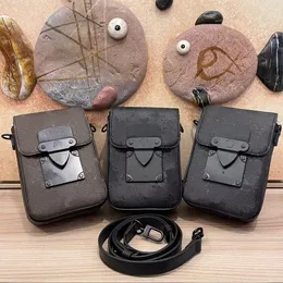 S-Lock vertikal bärbar plånbok axelväska handväska lyx klassisk äkta leatther handväskor handväska koppling äkta läder