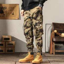 Pantaloni da uomo American Men's Retro Camouflage Leggings larghi militari Tough Man Slim Fit Tasca grande Abiti da lavoro in puro cotone Casual