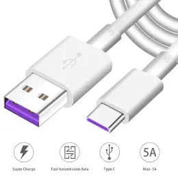 5A 6A Typ C -kabel Ultra Fast Data Cable Lämplig för Android Huawei Mobiltelefon Laddning Kabel Partihandel