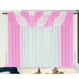 Curtain Luxury Living Room Curtains Panel For Tulle Brand Sheer Window Valance 100 Colors Available