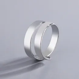 Anello minimalista in acciaio inossidabile con placcatura in oro Accessorio esclusivo per gioielli hip-hop irregolari semplici