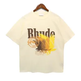 RHude man Designer T-Shirts Men's woman luxury brand Tees t shirt summer round neck short sleeves outdoor fashion leisure pure cotton print lover clothing
