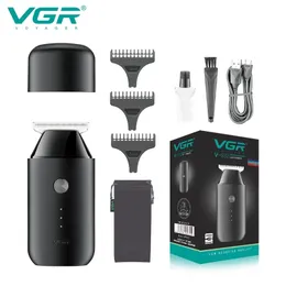 Hårtrimmer VGR Mini Hair Clipper Professional Zero Cutting Machine Electric Cordless Beard Trimmer Laddningsbar hårtrimmer för män V-932 230613