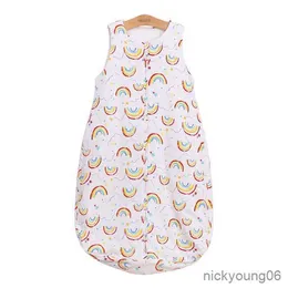 Schlafsäcke Baumwolle Neugeborene Baby Jungen Mädchen Tasche Voll Bedruckt mit Reißverschluss Toddle Bettwäsche R230614