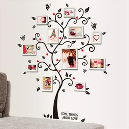 Творческая семейная фоторамка дерево наклейки на стены дома декор гостиная диван винтажный плакат настенные наклейки украшения художественные обои обои