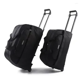 Malas mala grande para viagem com rodas masculino feminino resistente ao desgaste Duffle bolsa dobrável de nylon carrinho de mão X5