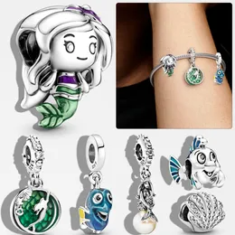 925 Sterling Silver Dangle Charm Bead Pendant är lämplig för klassiska original charmarmband pandora kvinnliga smycken mode tillbehör gratis leverans