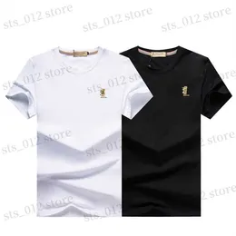 Мужские футболки 2022 Мужские женские дизайнерские футболки Короткие летние модные повседневные футболки с вышивкой фирменных букв Высочайшее качество брендовой дизайнерской одежды T240326
