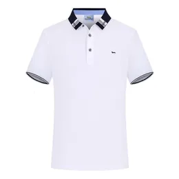 Męskie polo letnia koszula polo Men Casual Slim Fit Botel Oddychający solidny haft z krótkim rękawem Harmont Blaine 230614