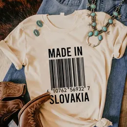 Damen T-Shirts Slowenien Slowakei T-Shirts Damen Sommer Anime Designer T-Shirt Mädchen Y2k Kleidung