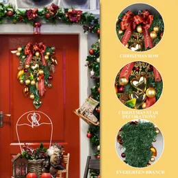 Fiori decorativi Fiocco artificiale Albero di Natale Ghirlanda Squisita palla in PVC Ornamento capovolto Forniture per feste Decorazioni per esterni per interni