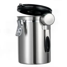Aufbewahrungsboxen Behälter Leeseph Luftdichter Kaffeebehälter CO2-Kanister aus Edelstahl mit Schaufel hält Ihren Geschmack frisch 230613
