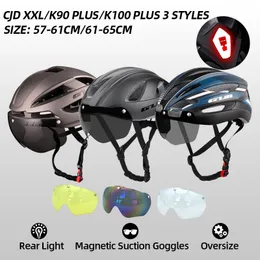 Cycling Helmets GUB Rear Light Bicycle Helmet Road Bike Cycling Helmet with 3 Lens Adults Oversized 57-65cm Mountain Cycling Cap Casco Ciclismo 230614