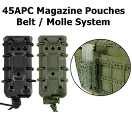Sacos para uso externo Bolsa para revista tática para cinto Sistema Molle 45APC Pistola Fast Mag Case Bolsas para munição do exército militar 230613