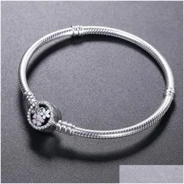 Charm Armband 925 Sterling Sier Armband Bloom Flower Emamel Clasp For Pandora Jewelry Original Box Women Wedding Drop Delivery DHZ8O