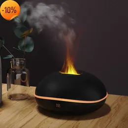 Nova máquina de aromaterapia umidificador de ar ultrassônico fabricante de névoa fria em casa escritório desktop óleos essenciais difusor chama difusor de aroma