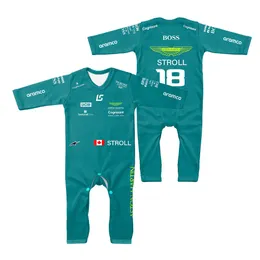 Cosplay Spring and Autumn Baby Boy Girls wyścigi sportowe na świeżym powietrzu w jednym kombinezonie Caby 14 Driver Alonso Fan Odzież 230613