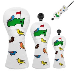 Andra golfprodukter Golfklubbhuvud ärmgrön Birdie Design Golf Club Headcovers för kvinnor Tjock Elastic Golf Iron Head Covers Set Headcover 230613