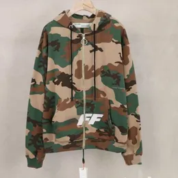 OFFs designer hoodie mens sweatshirt camouflage letter embroidery cotton hoodies American hip-hop men women hoodie high quality oversize zipper jacket tops