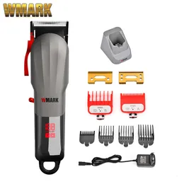 Aparador de cabelo WMARK NG-115 Arrivas Aparador de cabelo recarregável Cordão Aparador de cabelo sem fio com display de bateria LED Cortador de cabelo 230613