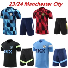 22 23 Trailsuit Haaland de Bruyne Mans Cities Grealish Futbol Jersey Mahrez Sweatshirts Foden 22 2023 Futbol Üniformaları Kısa Kollu Eğitim Takım Spor Giyim